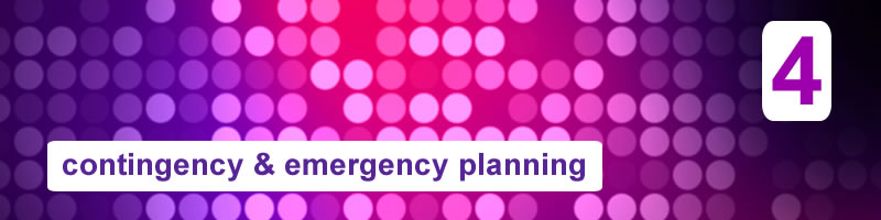 4. Resilience activities for events (Contingency & Emergency Planning)